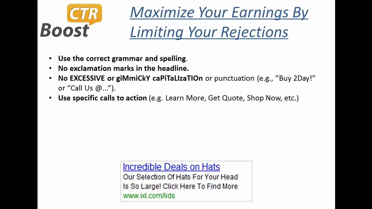 BoostCTR Writer Training III - Mazimizing Your Earnings