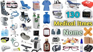 Medical Items Vocabulary ll 130 Medical Items Name In English With Pictures ll Hospital items Name