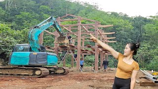 Excavator build Stilt house as beautiful as one Artwork.