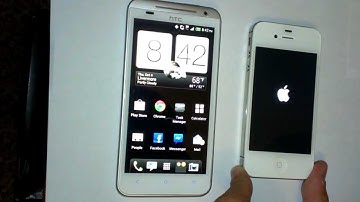 iPhone 4s vs. Htc Evo 4G LTE Shut Down and Boot Up Test!