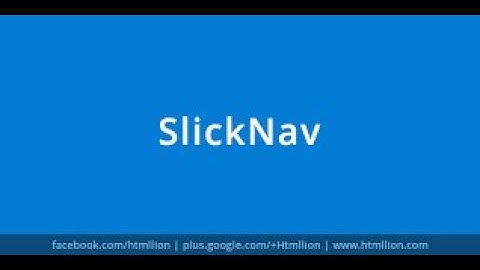 How to use Jquery plugin Slick Nav in bangla tutorial