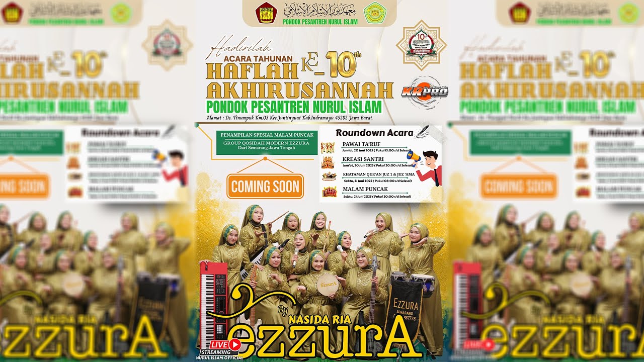 LIVE MALAM \ HAFLAH AKHIRUSANNAH \ KE 10  PONPES NURUL ISLAM - TINUMPUK - JUNTINYUAT -21 JUNI 2025