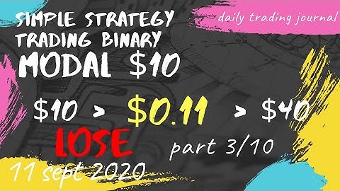 Modal $10 Trading Binary Simple Strategy ($0.11 p.3/10 LOSE) binary deriv profit konsisten free bot