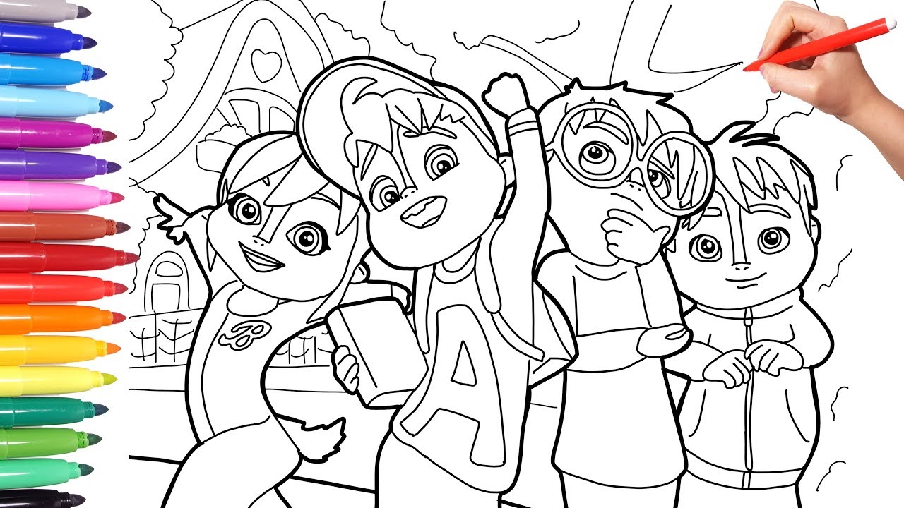 Alvin and the chipmunks coloring page