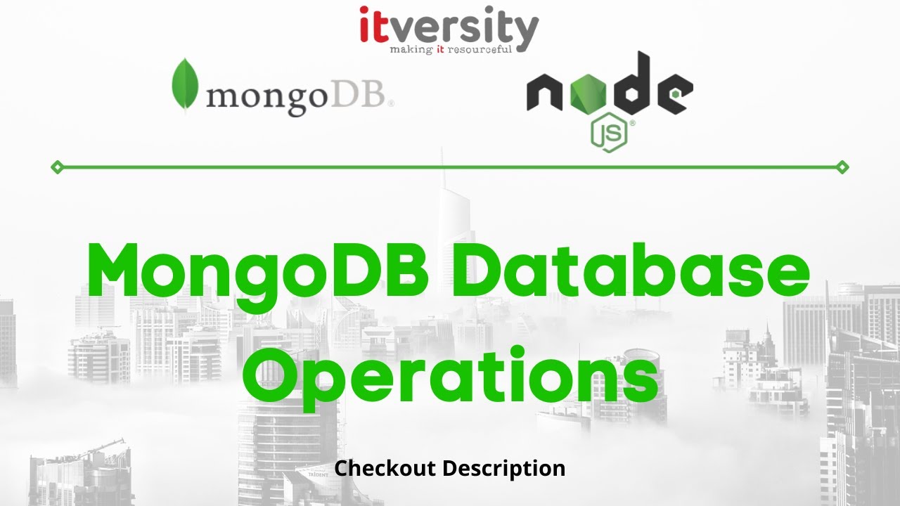 MongoDB Database Operations - Data Manipulation Functions - YouTube