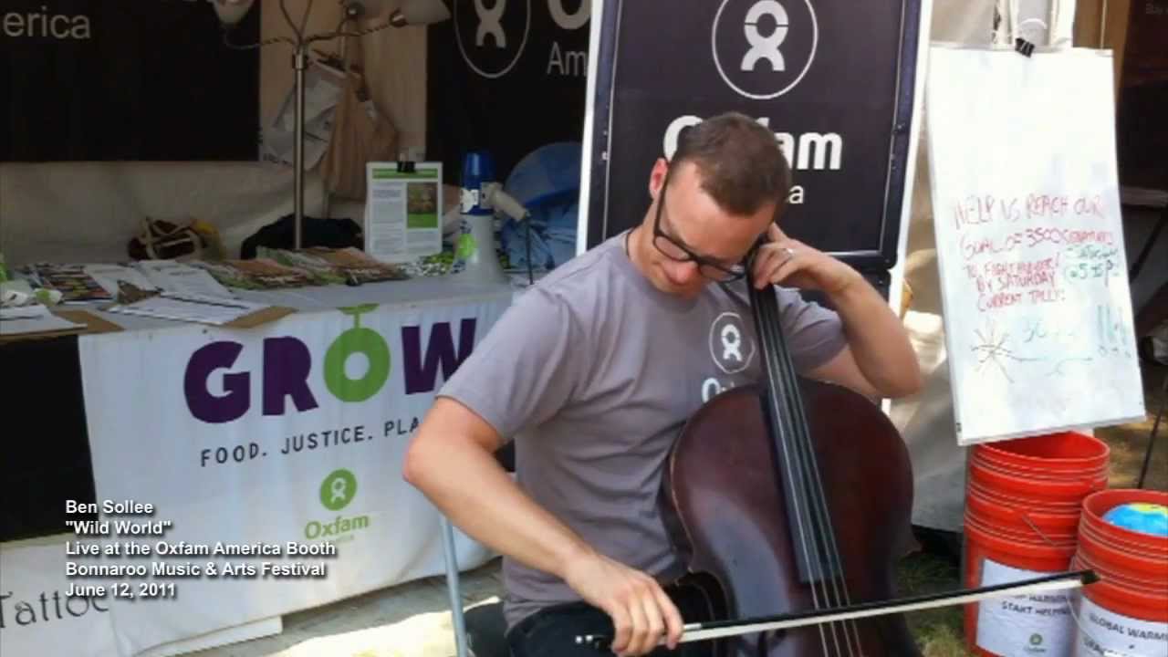 international development career Ben Sollee Perfoms at Oxfam America's Booth at Bonnaroo