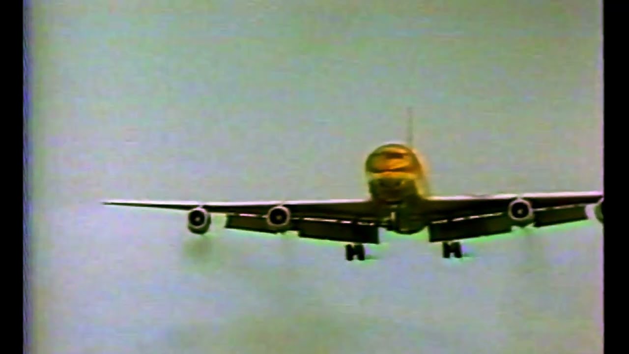 Braniff International Douglas DC-8-55 Flying Colors Scheme at Dallas Ft Worth Airport