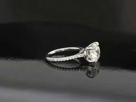 Oval engagement rings set sideways