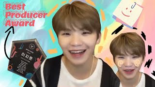 210711 Online Fansign | Carat giving Woozi the Best Producer Award | 영통팬싸 우지