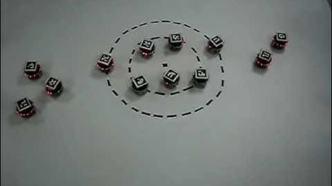 Traffic control for robotic swarm with common target: distributed coordination algorithm (e-pucks)