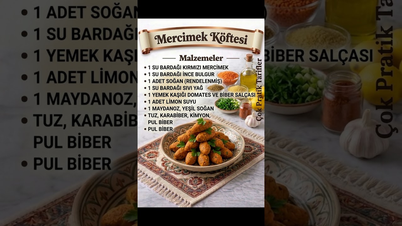 MERCİMEK KÖFTESİ 👩🍳 #easyrecipes #pratiktarifler #foodphotography #kolaytarifler #evyapımı #lezzet MERCİMEK KÖFTESİ 👩🍳 #easyrecipes #pratiktarifler #foodphotography #kolaytarifler #evyapımı #lezzet