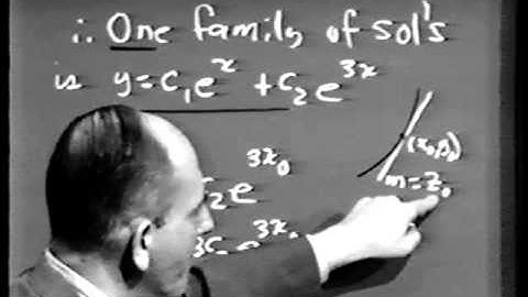 Part II: Differential Equations, Lec 2: Linear Differential Equations