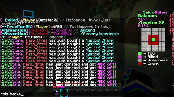 Minecraft hacker speed hack and killaura and anti knockback name is thefluffybearYT