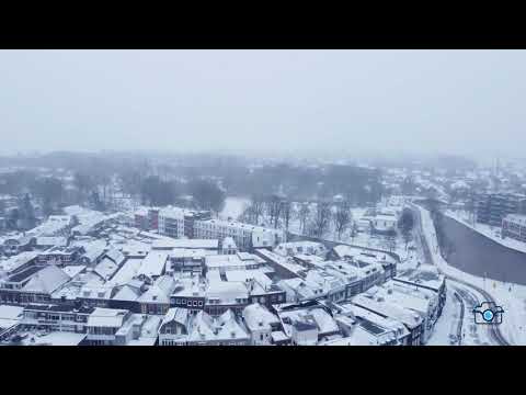 Snow in Woerden, Netherlands