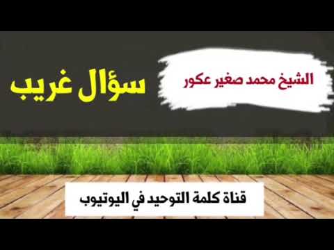 الشيخ محمد صغير عكور : سؤال غريب !!