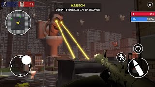 Shoot Skibd Toilet Survival.io-NEW CAMERAMAN ARMY VS SKIBIDI TOILET FAMILY  Android 4K Gameplay screenshot 5