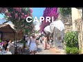 [4K]🇮🇹Italy Summer Evening Walk: Center of Capri, Belvedere Tragara, Dinner at Le Botteghe🍷🦐 2022