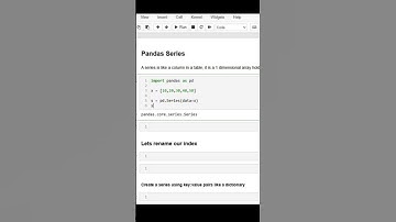 Pandas Series 🐼 🐍  #shorts #python #programming