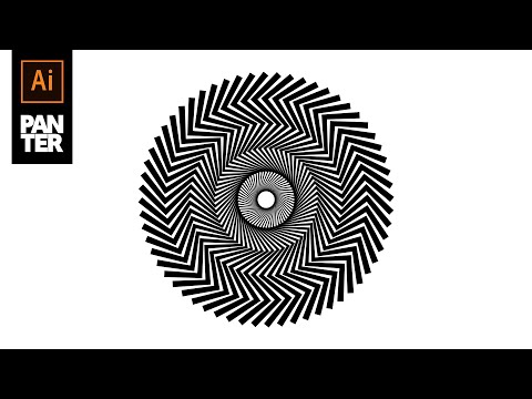 How to Make a Zig Zag Vortex Circle With Line Circle ? Adobe Illustrator Tutorial