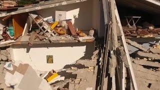 Raw: Drone Footage Shows Italy Earthquake Damage