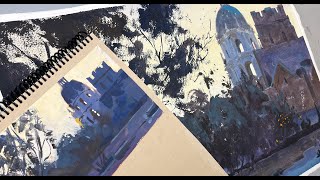 Painting A Larger Watercolor From A Small Gouache Sketch