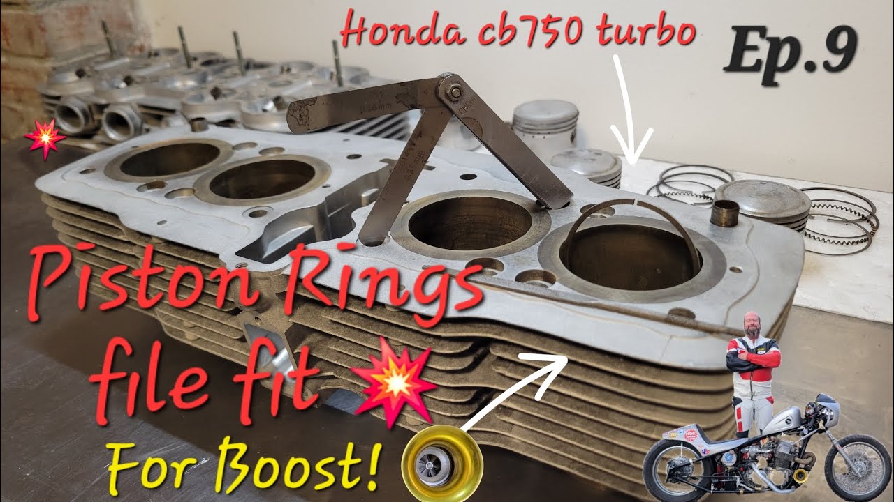  Ep.9 Honda cb750 single cam turbo engine build Piston Ring End