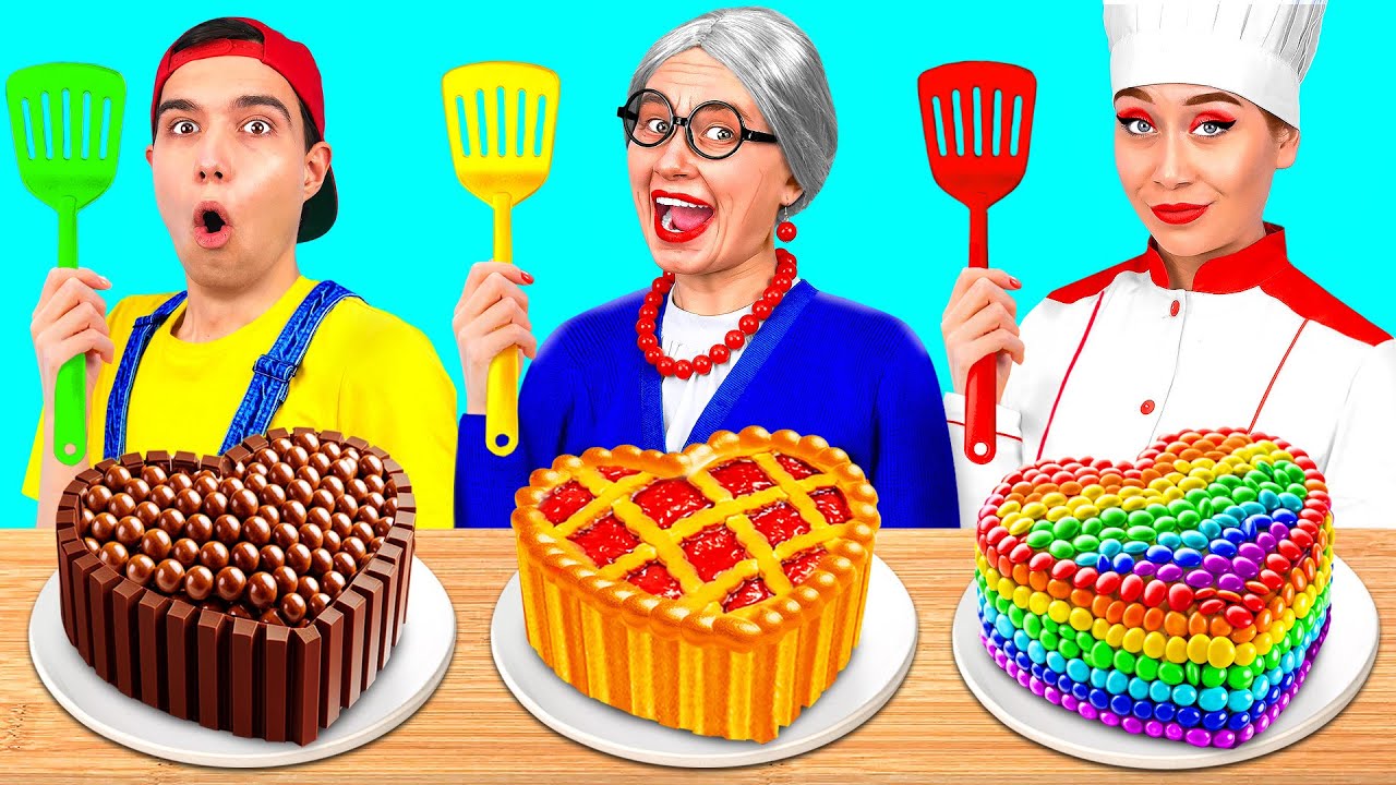 أنا مقابل جدتي في تحدي تحضير الطعام | المأجورون المطبخ مضحك PaRaRa Challenge