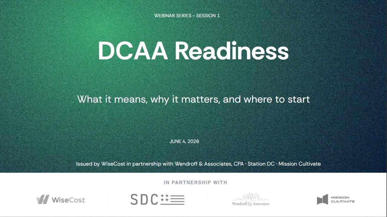 Session 01 — DCAA Compliance: Where to Start