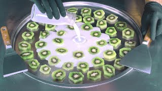 ASMR - Kiwi Ice Cream Rolls | how to make satisfying fried Ice Cream - tapping scratching & eating ASMR - Kiwi Ice Cream Rolls | how to make satisfying fried Ice Cream - tapping scratching & eating