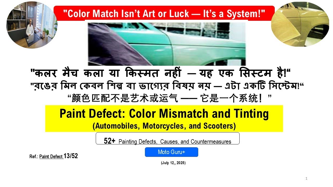 Paint Defect Color Mismatch & Tinting - YouTube