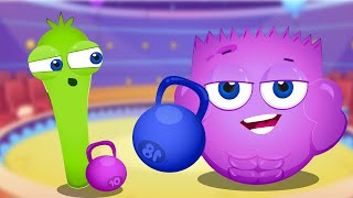 Op and Bob Learn Shapes - Strong Or Weak - Educational Video for Kids
