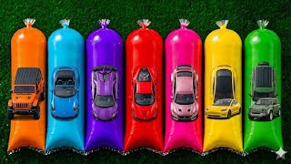 Menemukan Mainan Mobil Mobilan, Dump Truck, Excavator, Truk Tangki, Ambulan, Mobil Balap, Tank Baja.