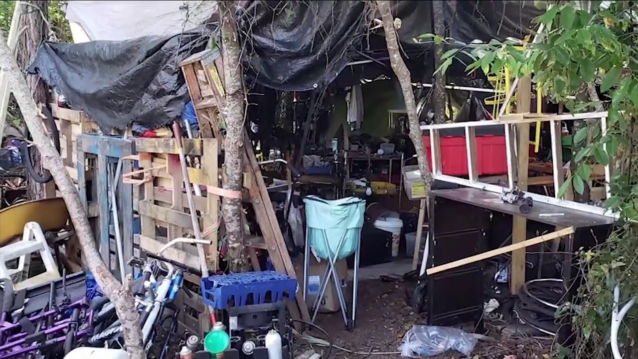 Code enforcement assesses homeless camp near Hanna Park