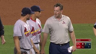 STL@LAA: Lyons gets hit by grounder, stays in game Update