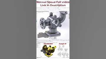 SolidWorks Intermediate Modeling Example 15 (Part + Drawing) #Shorts #solidworks   #ansysfluent