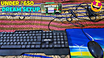 My Mini Dream Setup is Complete 🥰| Play Minecraft Pe with Keyboard and mouse |#minecraft