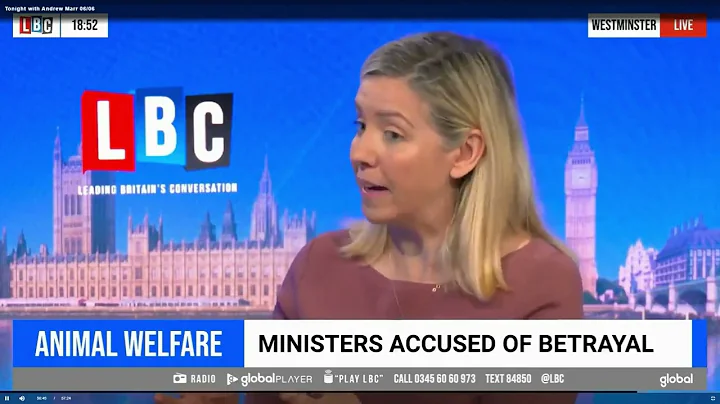 Andrea Jenkyns MP speak to Andrew Marr about reinstating the Kept Animals Bill (Video from LBC)