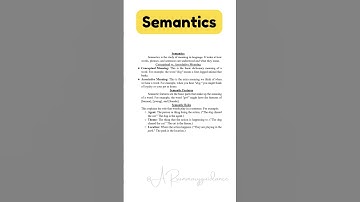 Semantics| Language and Linguistics| Instant Essay for Exam Success @ARsummaryguidance#shorts #Viral