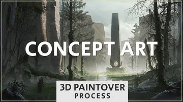 Concept Art Process - 3D Paintover | Swamp