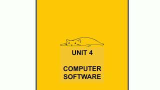 CLASS 4 UNIT 4 COMPUTER SOFTWARE (introduction)