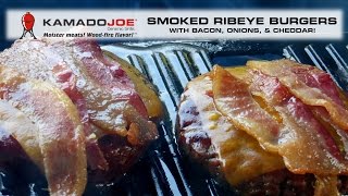 Kamado Joe Smoked Ribeye Burgers
