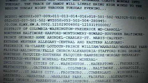 High Wind Watch for 13 Counties in MD, 8 Counties in VA, 4 Cities in VA {NO EAS} 10-27-12