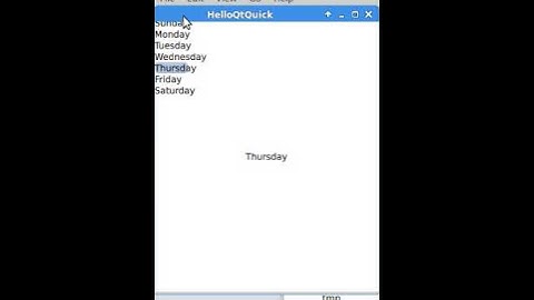 qml example: ListView