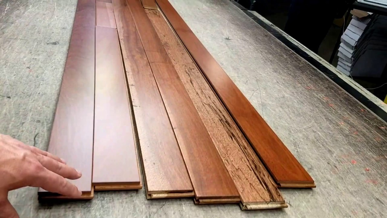 Brazilian Cherry Hardwood Flooring Blonde Rustic Grade Youtube
