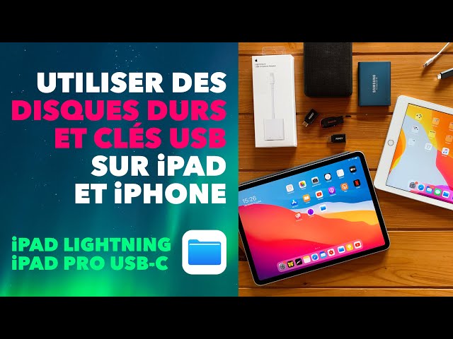 Utiliser un disque dur externe, clé USB, SSD : iPad Pro, iPad Air 4 et 5,  iPad Lightning, iPhone - YouTube