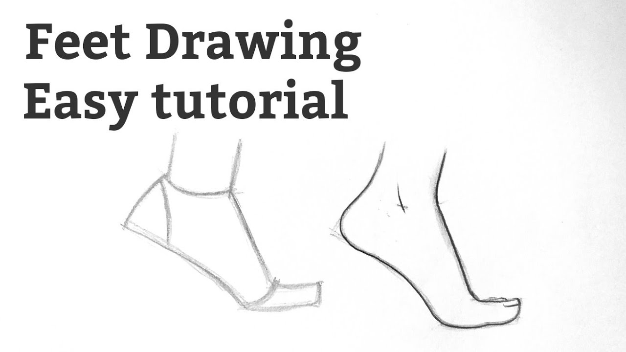 How to draw a feet drawing easy Basic drawing tutorial for beginners ...
