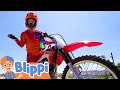 Blippi Explores a Motorcycle | Blippi | Learning Videos for Kids