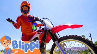 Blippi Explores a Motorcycle | Blippi | Learning Videos for Kids