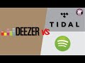 Deezer vs Tidal y Spotify
