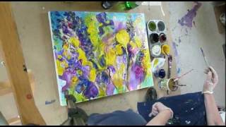 acrylic painting tutorial tutorials paint lessons acrylics paintings techniques fluid using artist artists paints technique flora doehler watercolor medium sgraffito